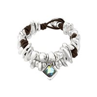 Bracciale Unode50 Donna in Pelle Cristallo PUL1675AZUMTL0M - PUL1675AZUMTL0M